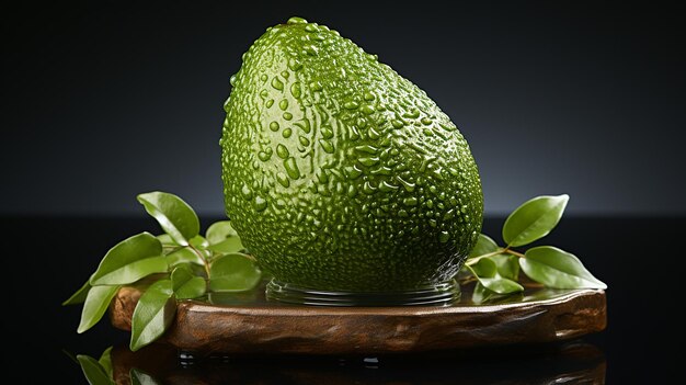 Foto foto 3d del diseño del personaje de la fruta del aguacate