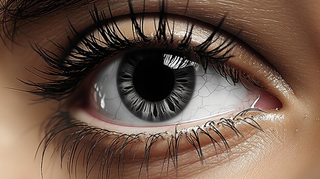 Foto 3D do olho humano em detalhes