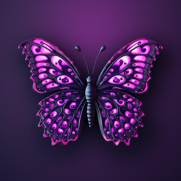 Foto en 3D de una hermosa mariposa hecha con IA generativa