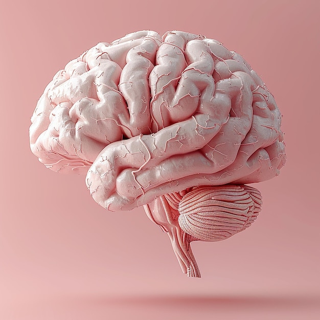 Foto en 3D de la imagen del cerebro