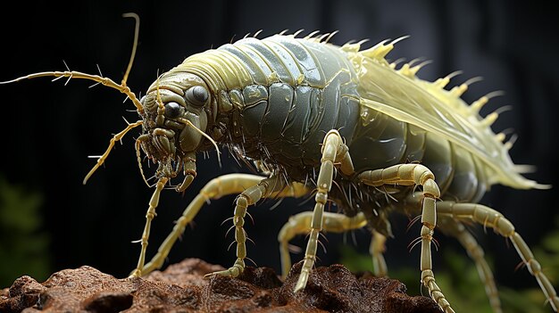 Foto en 3D de un insecto saltamontes