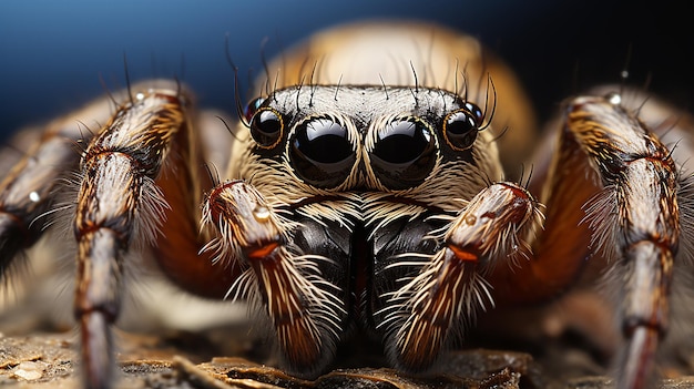 Foto en 3D del papel tapiz de la araña