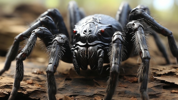 Foto en 3D del papel tapiz de la araña