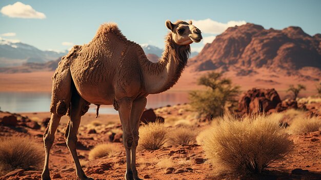 Foto foto en 3d de un papel tapiz de camello