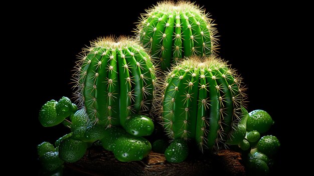 Una foto en 3D de un papel tapiz con una imagen bonita de una flor de cactus