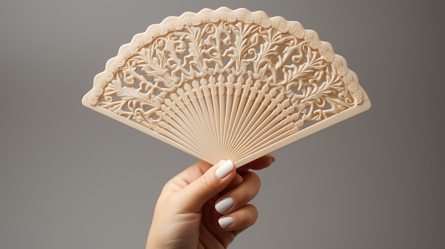 Foto en 3D de un papel tapiz plegable para ventiladores