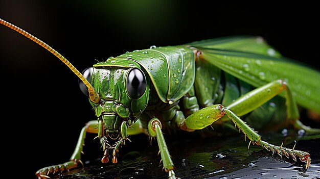 Foto en 3D de un saltamontes