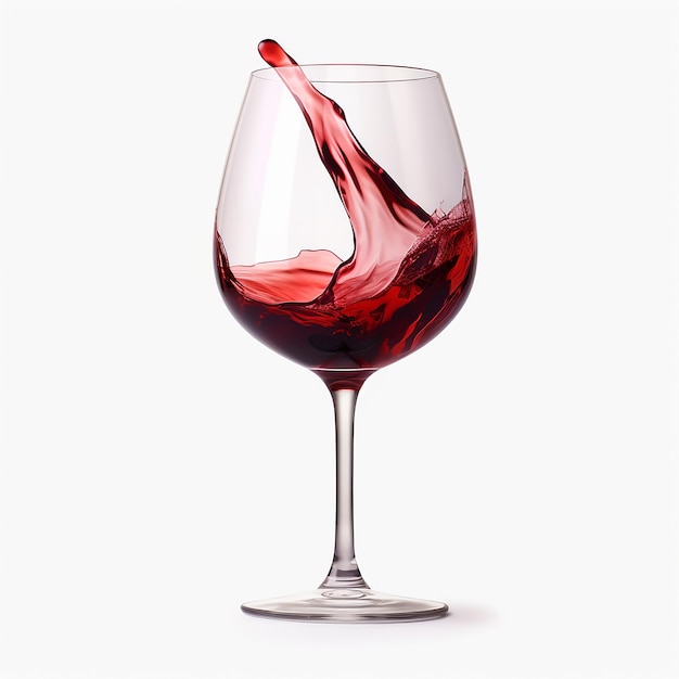 Foto foto en 3d de un vaso de vino tinto hecho con ai generativa