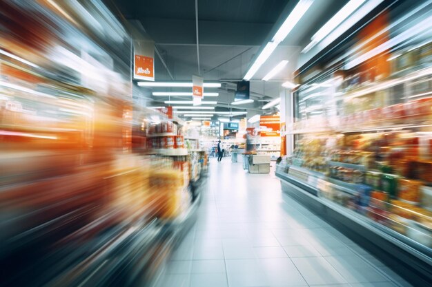 Foto foto abstracta borrosa en el supermercado