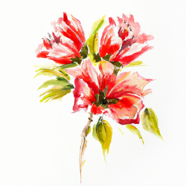 Foto abstrakte Blumen Aquarellmalerei