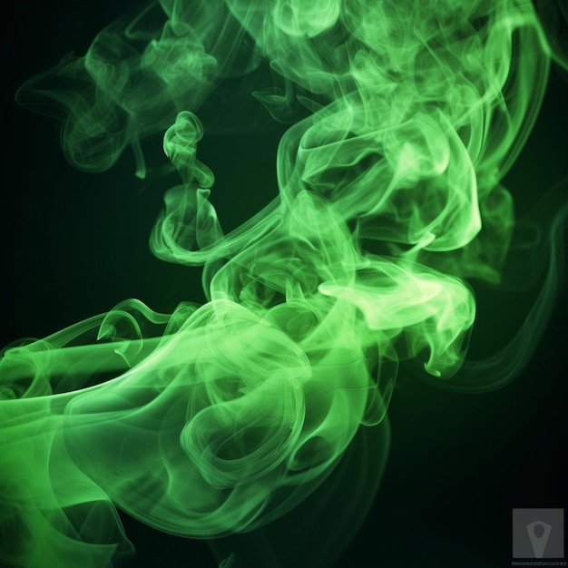 foto abstrata fundo de papel de parede de fumaça verde