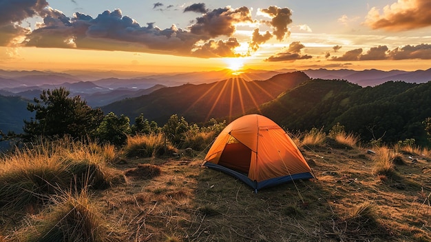 Foto de Acampar en las montañas Bienvenido