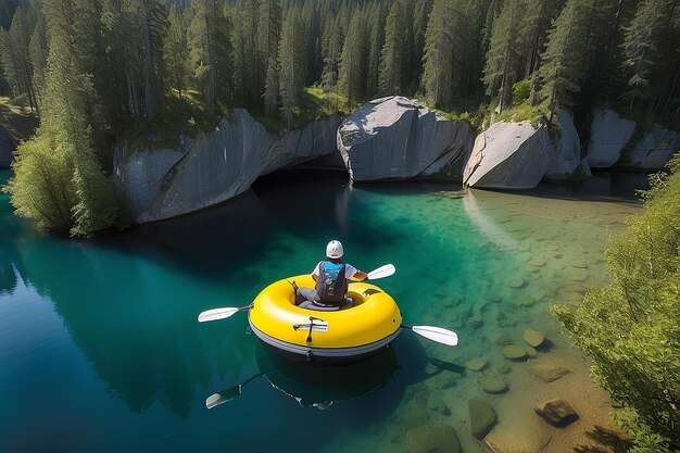 Foto foto de acción en el agua de luftboble bajo vann