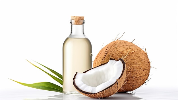 Foto de aceite de coco de nutrición fresca