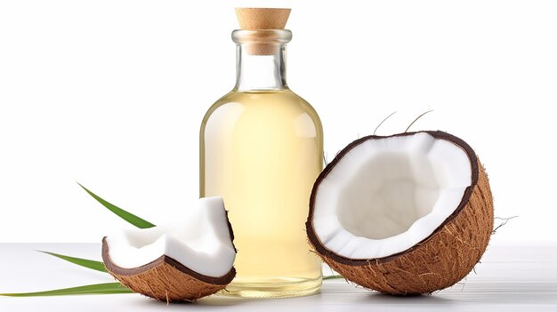 Foto de aceite de coco de nutrición fresca