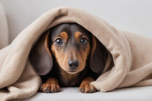 Una foto adorable de un cachorro de salchicha