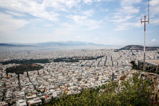 Foto aérea da icônica cidade de Atenas, Grécia