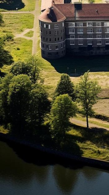 foto aérea da velha prisão histórica de Horsens