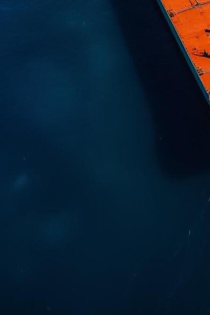 Foto foto aérea de cima para baixo de um petroleiro industrial e navio-tanque de combustível em cruzeiro em mar aberto
