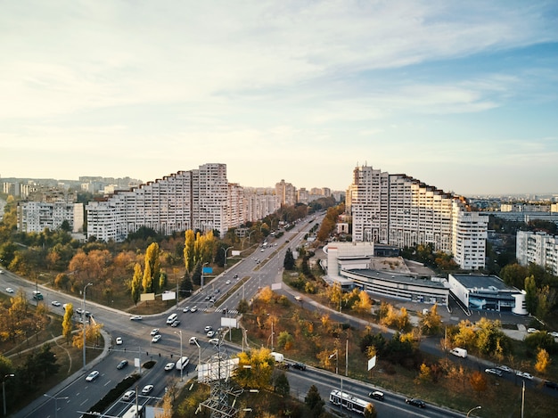 Foto aérea de portões de Chisinau