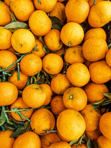 Foto aérea de várias tangerinas