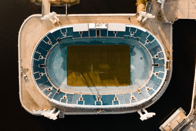 Foto foto aérea del estadio de fútbol