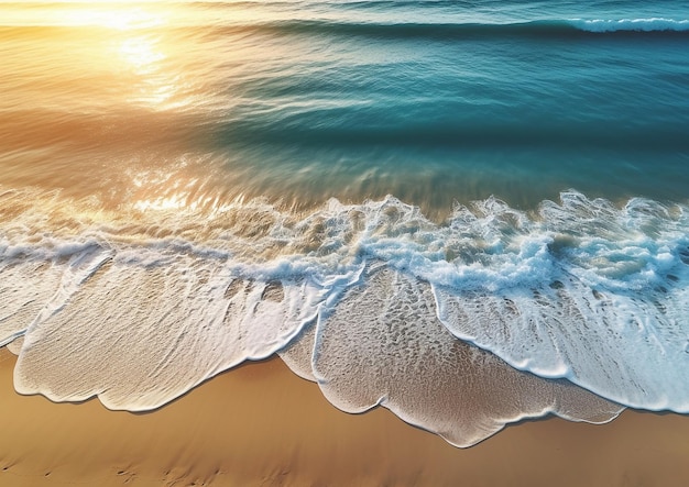 Foto aérea de una hermosa playa de fondo