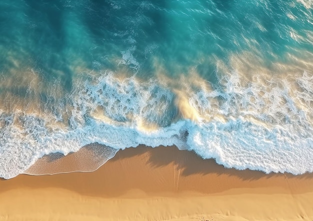 Foto aérea de una hermosa playa de fondo