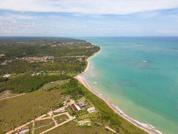 Foto aérea de Sao Miguel dos Milagres en la ciudad de Alagoas Brasil