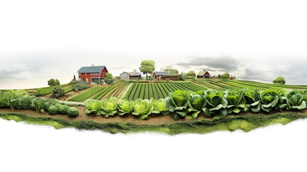 Una foto de la agricultura orgánica en una región en desarrollo