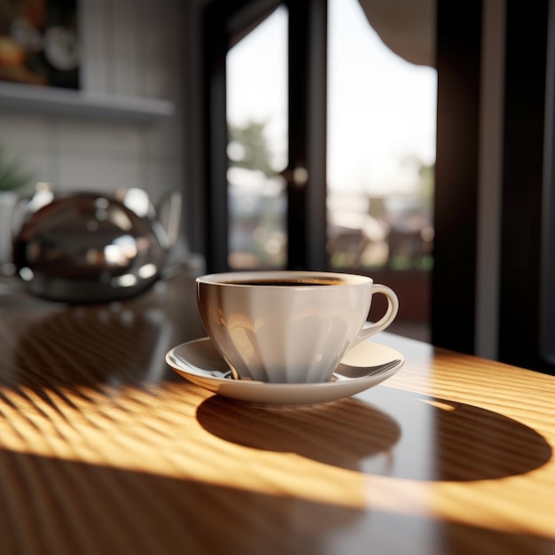 Foto ai moderna de una taza de delicioso café.