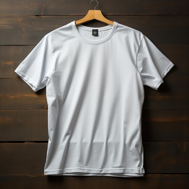 Foto aislada camiseta blanca abierta fondo negro