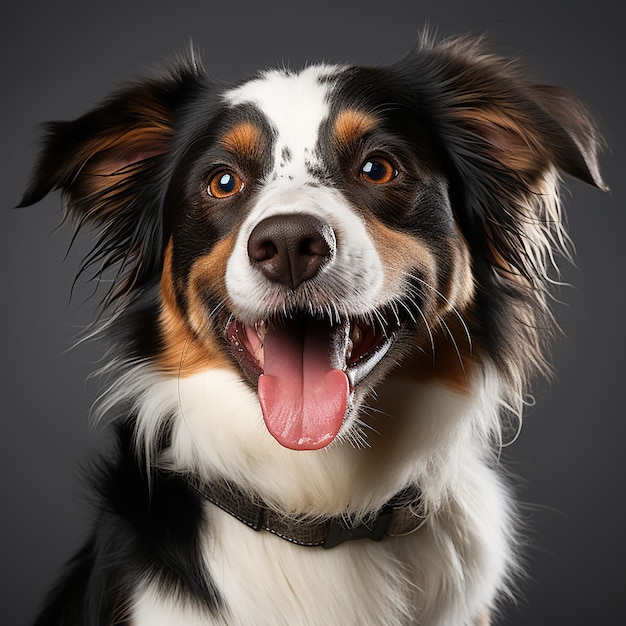 foto aislado feliz sonriente perro blanco fondo retrato 4