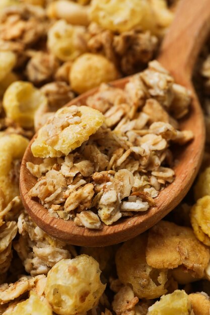 Foto de alimentos crudos para el desayuno muesli