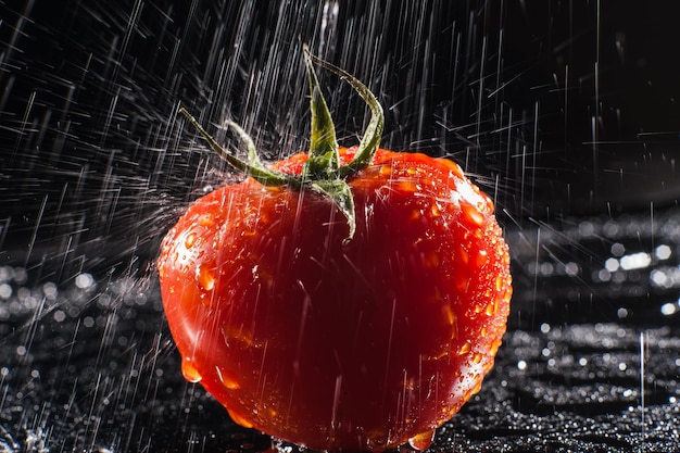 Foto de alta resolución de tomates frescos.