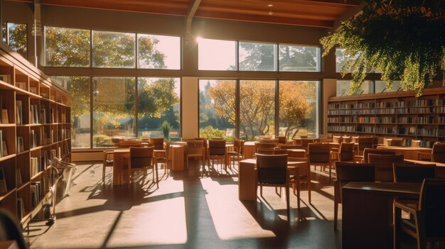 foto del ambiente de la biblioteca en la escuela