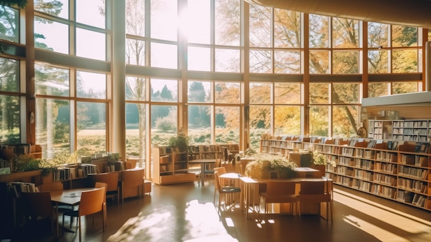 foto del ambiente de la biblioteca en la escuela