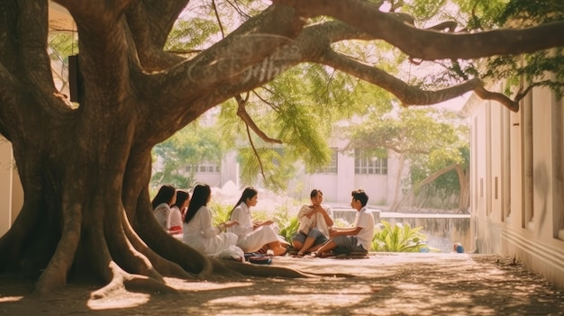 Una foto de un ambiente confortable en la escuela.