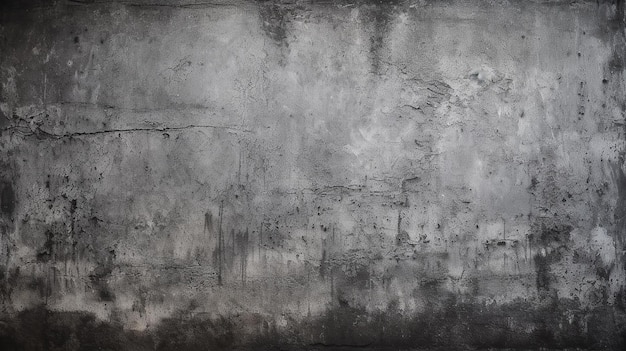 Foto foto antiga em preto e cinza de uma velha parede de cimento com textura grunge ao fundo