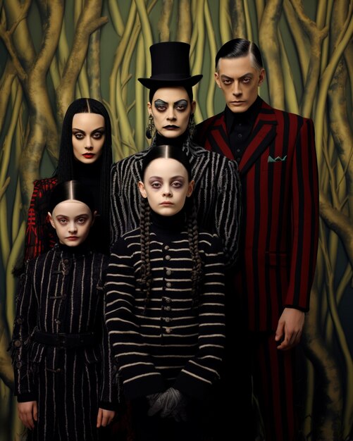 Foto antigua Reinterpretación de la Familia Addams para Halloween