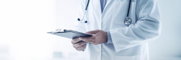 foto aproximada de um médico trabalhando em um hospital foto stock fundo branco