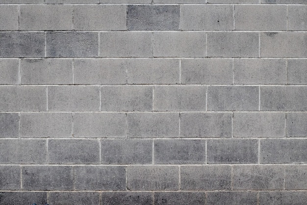 Foto aproximada de um papel de parede de tijolo cinza