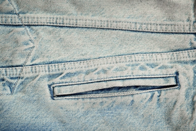 Foto aproximada do fundo A textura do grunge do estilo jeans azul