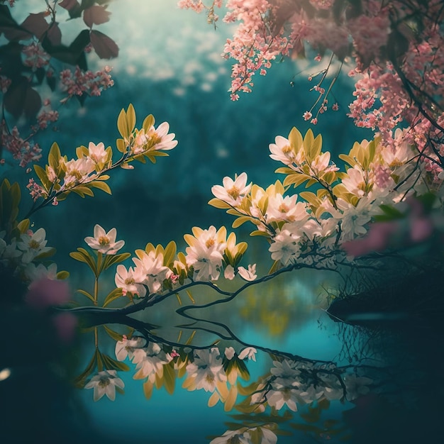 Una foto de un árbol con flores