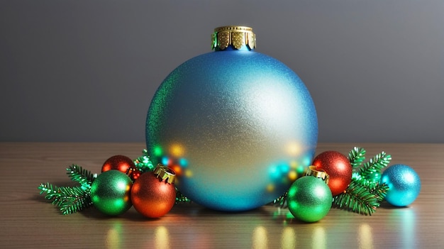 Foto árbol de navidad bola adorno navideño