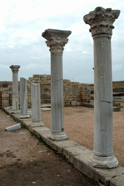 Foto Architektur Antike Stadt Chersonesos im Himmel