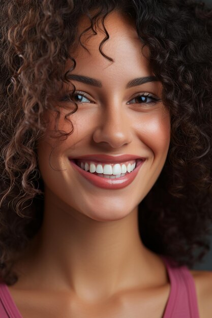 Foto de archivo de cerca de una hermosa mujer boca con dientes blancos