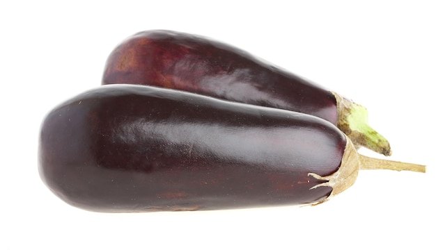 Foto Aubergine auf weißem Hintergrund