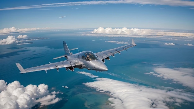 Foto de un avión en el cielo