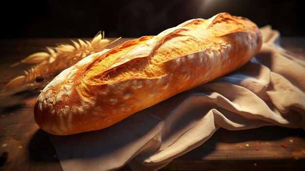 Una foto de una baguette recién horneada